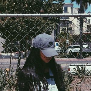 Gray Nike cap